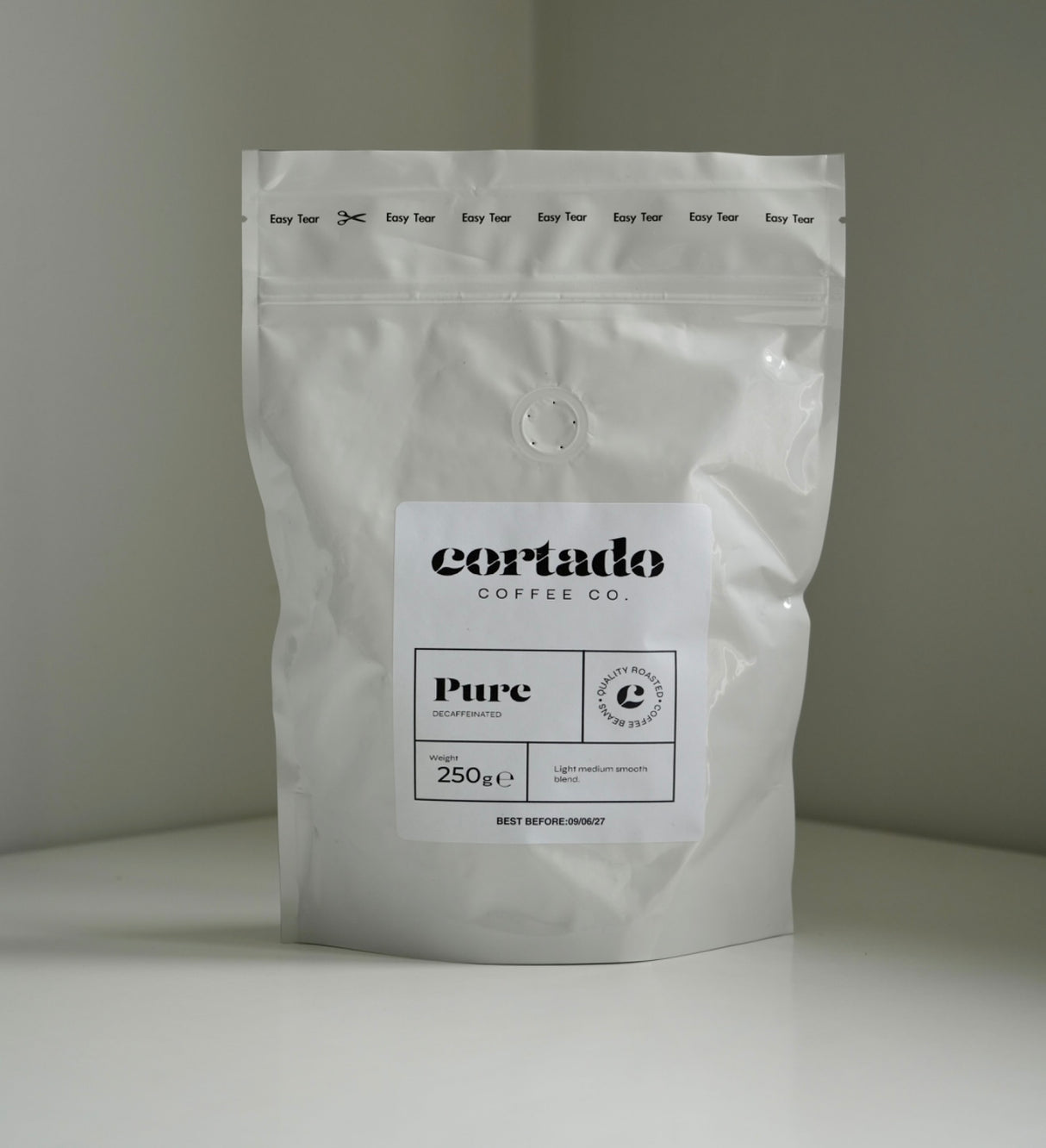 Cortado "Pure" Decaf Coffee Beans 250g Bag