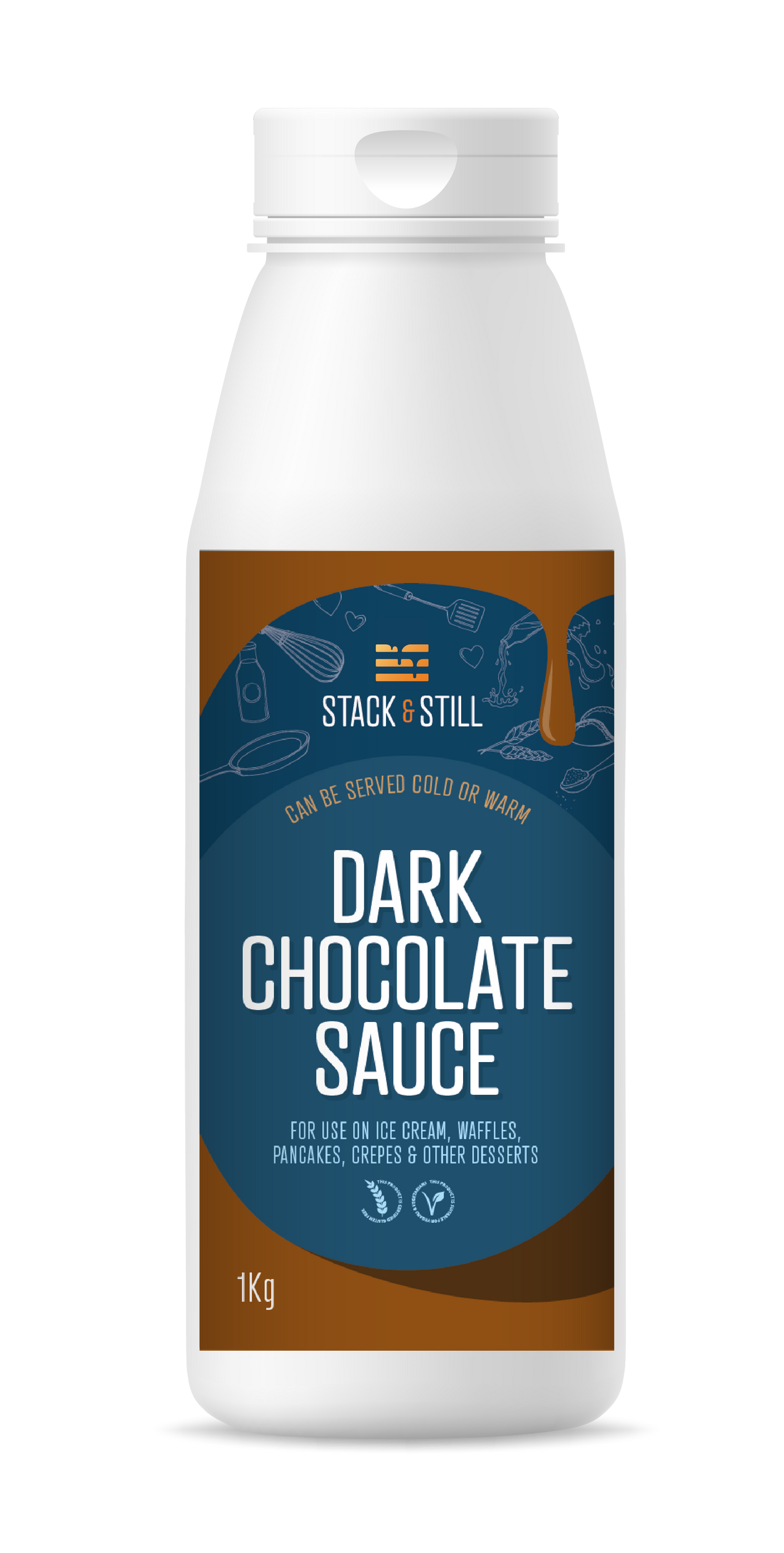 Stack & Still - Dark Chocolate Sauce (1KG Bottle)