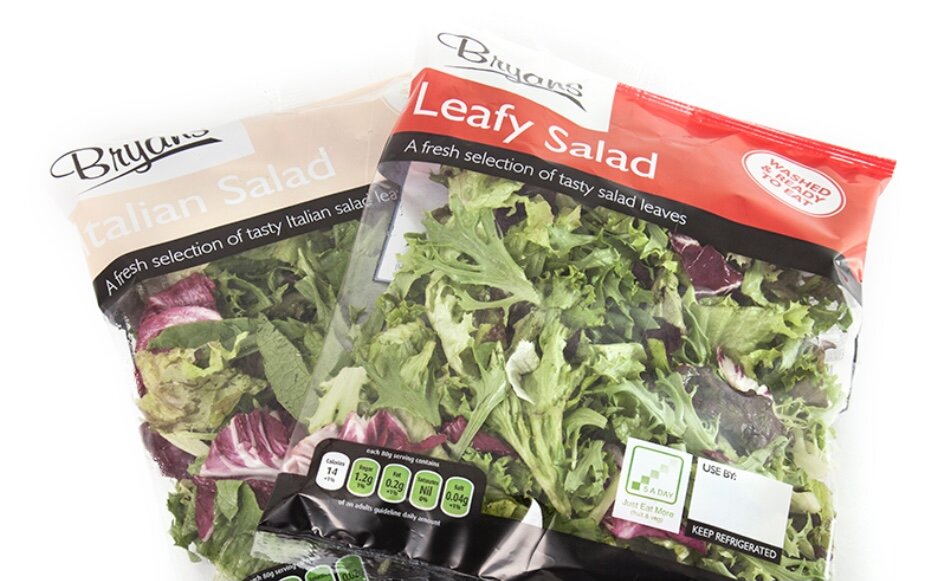 Mixed leaf lettuce bag