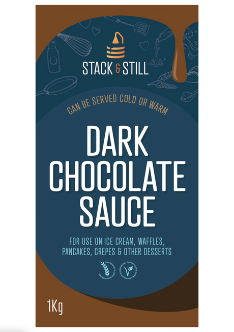 Stack & Still - Dark Chocolate Sauce (1KG Bottle)